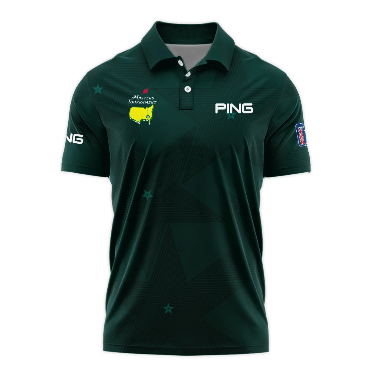 Dark Green Background Masters Tournament Ping Polo Shirt Style Classic Polo Shirt For Men