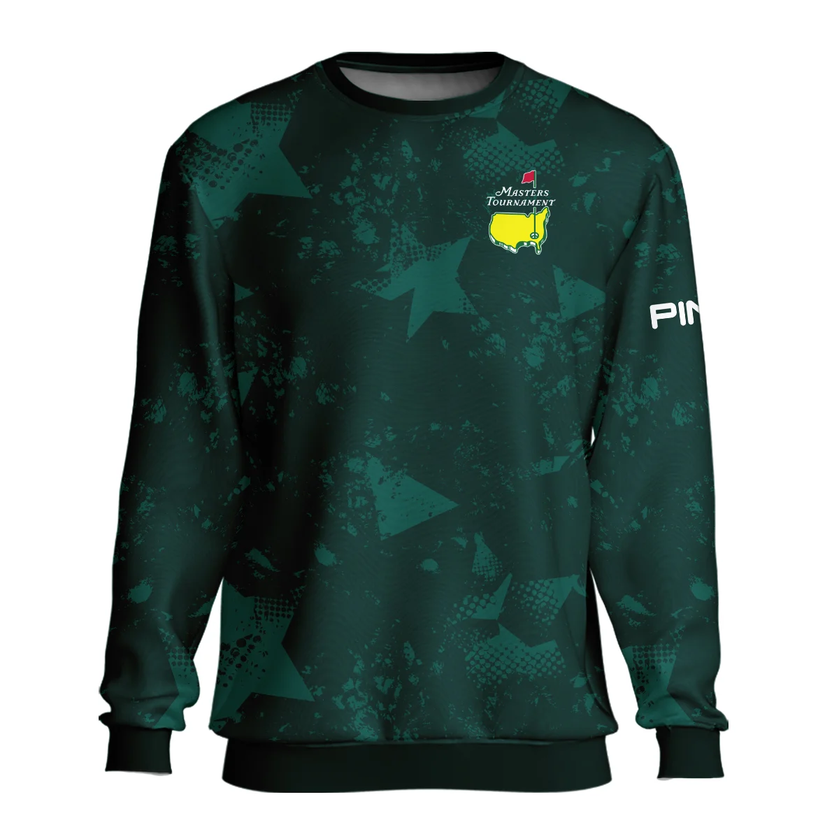 Dark Green Grunge Stars Pattern Golf Masters Tournament Ping Unisex Sweatshirt Style Classic Sweatshirt