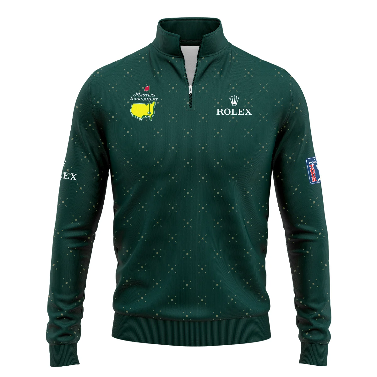 Diamond Shapes With Geometric Pattern Masters Tournament Rolex Quarter-Zip Jacket Style Classic Quarter-Zip Jacket