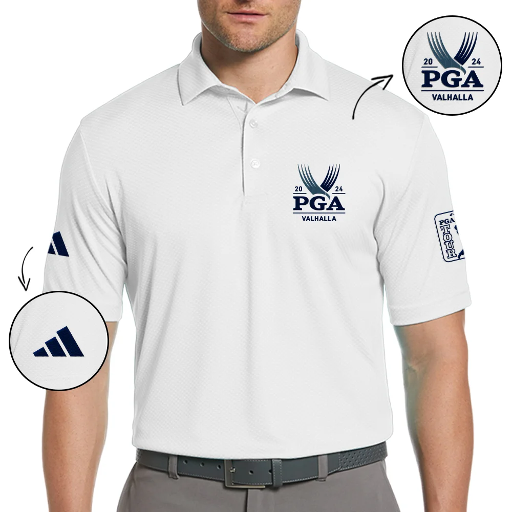 Embroidered Polo Adidas 2024 PGA Championship at Valhalla Embroidered ...