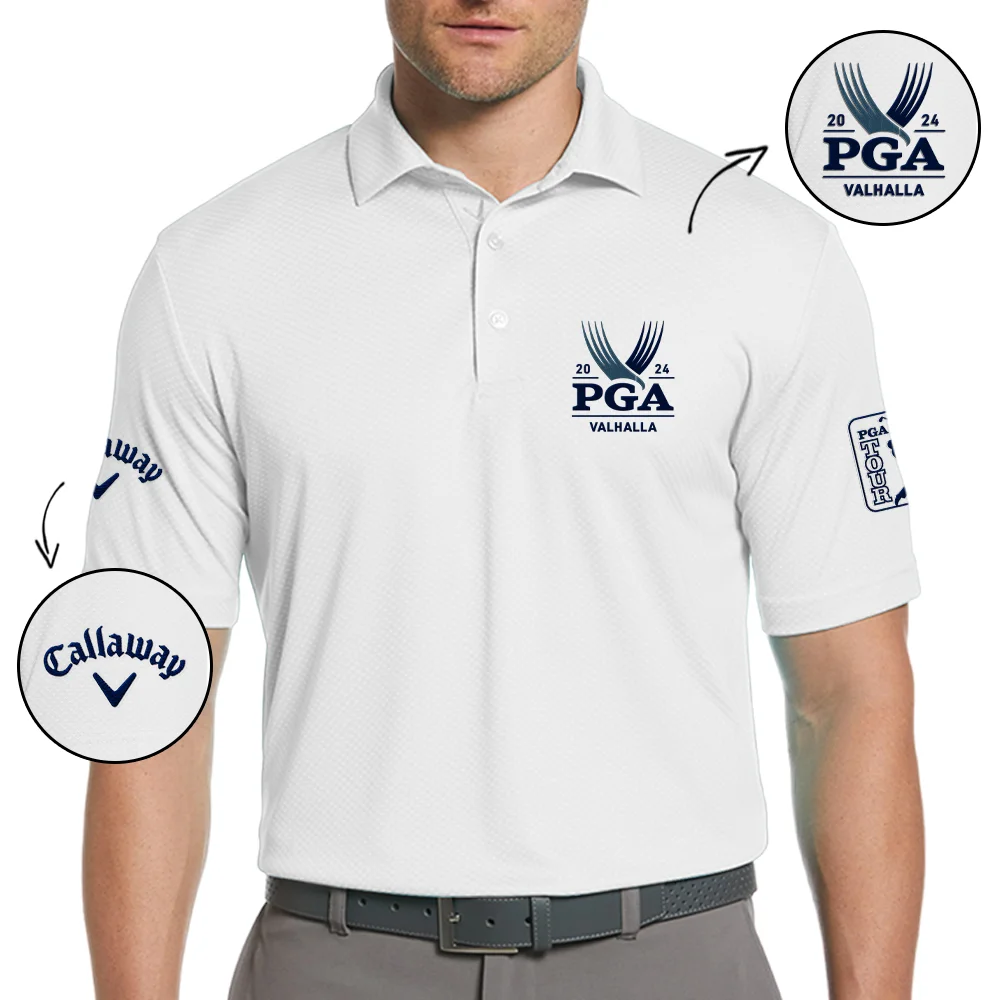 Embroidered Polo Callaway 2024 PGA Championship at Valhalla Embroidered Apparel PGA Tour