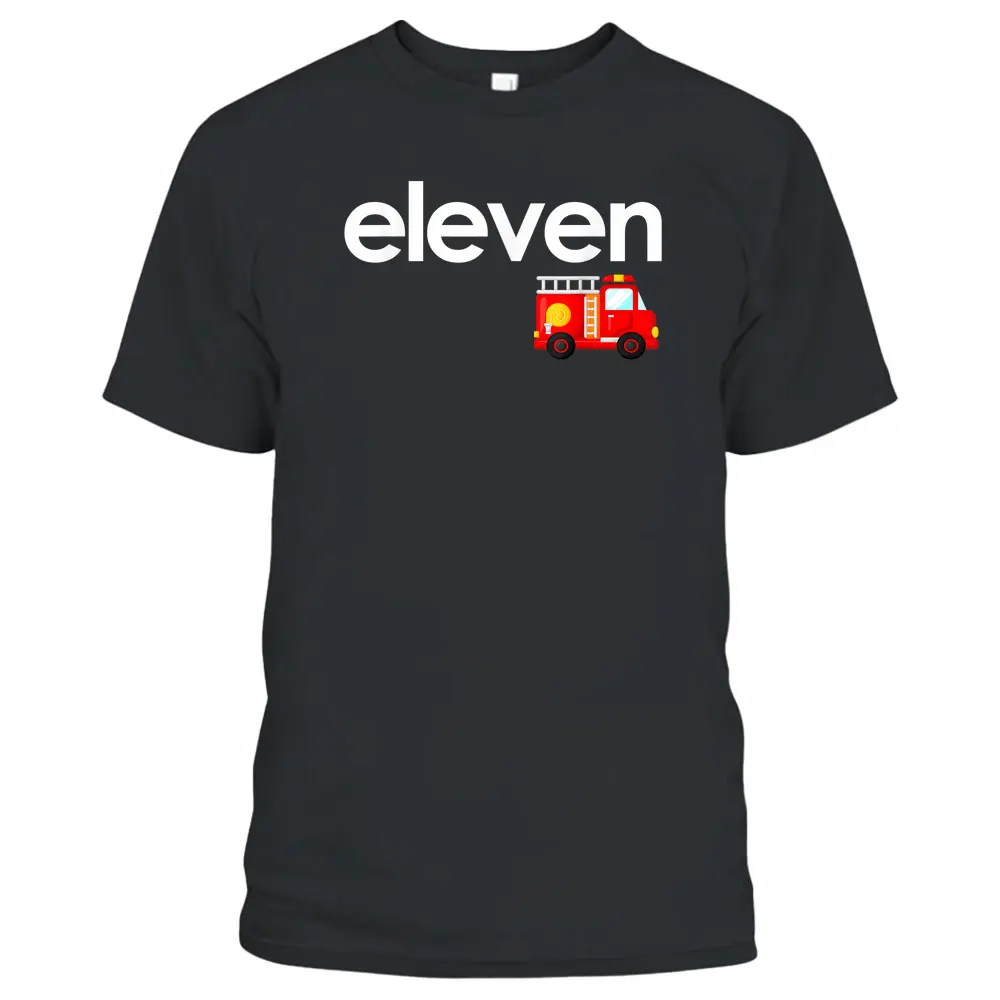 Fire Truck 10th Birthday Boy Toddler 11 Year Old Firefighter T-Shirt