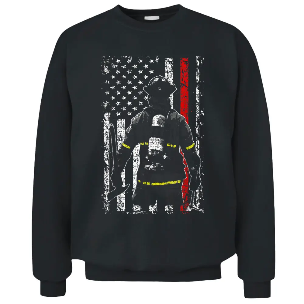 For The Hard Working Firefighter Fireman Firewoman Design Pullover Sweatshirt