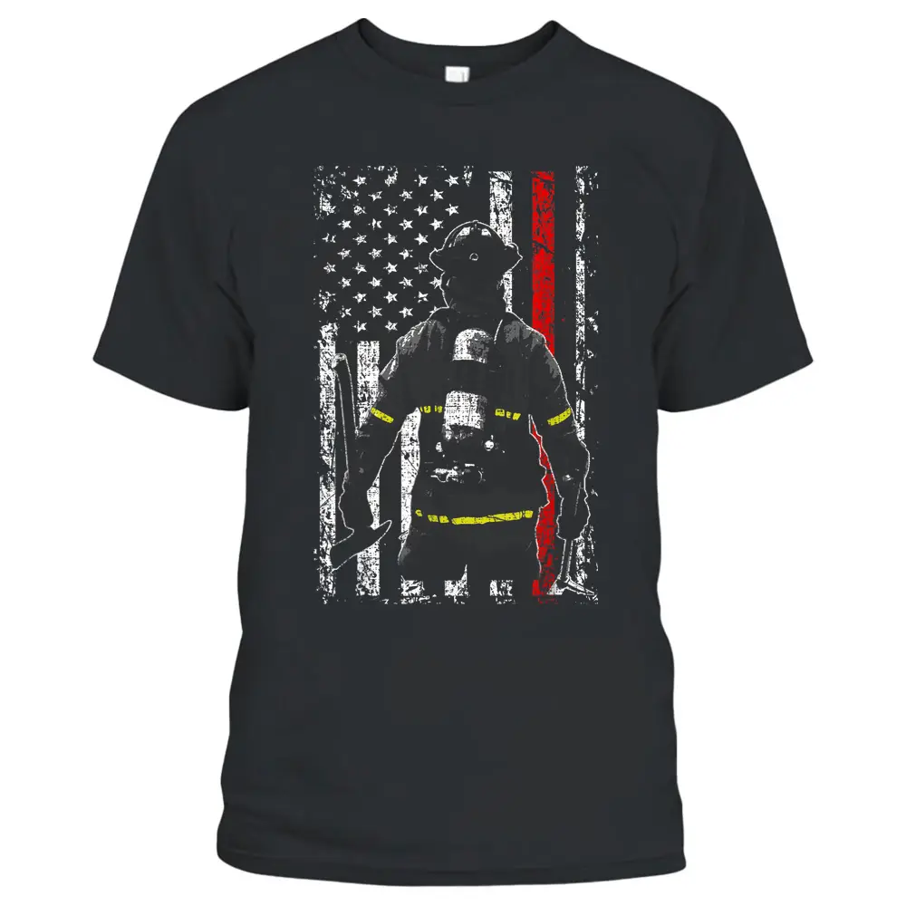 For The Hard Working Firefighter Fireman Firewoman Design T-Shirt