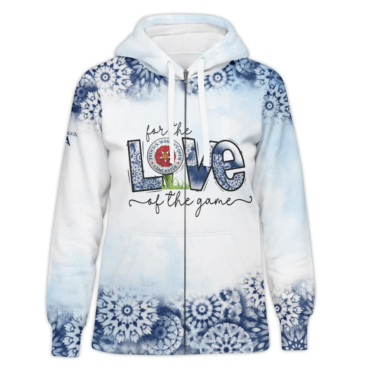 For The Love Antigua  79th U.S. Women’s Open Lancaster Zipper Hoodie Shirt Pink Color All Over Print Zipper Hoodie Shirt