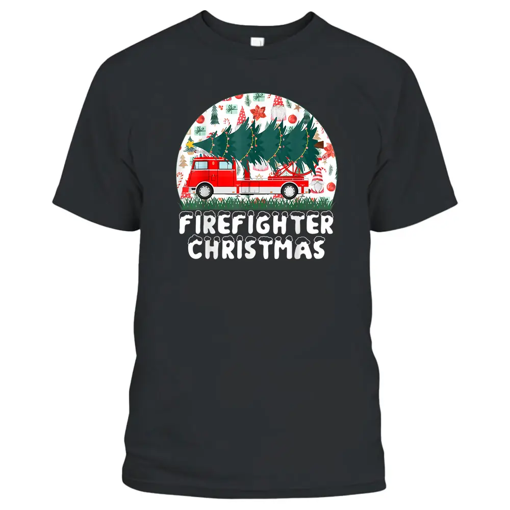 Funny Firefighter Christmas Frefighting T-Shirt