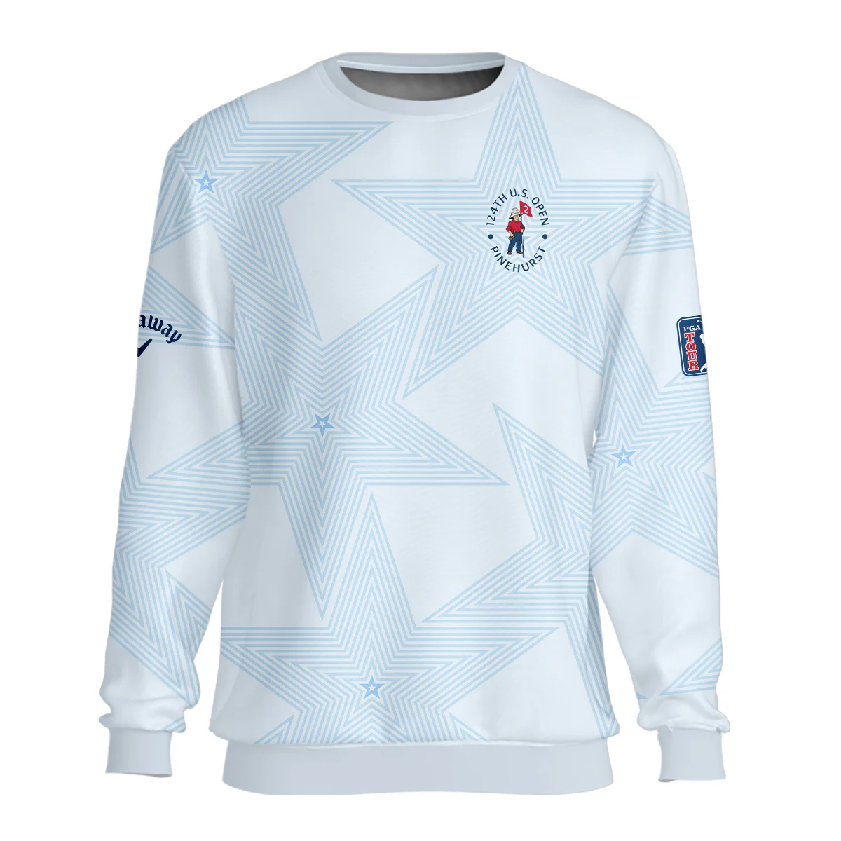 Golf 124th U.S. Open Pinehurst Callaway Unisex Sweatshirt Stars Light Blue Golf Sports All Over Print Sweatshirt