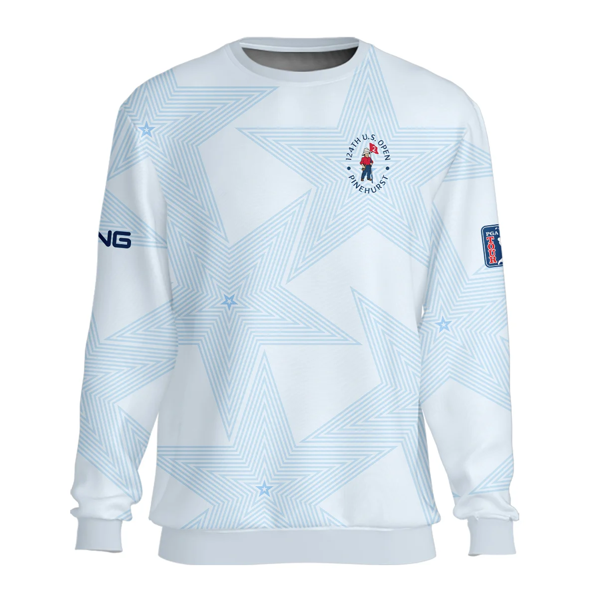 Golf 124th U.S. Open Pinehurst Ping Unisex Sweatshirt Stars Light Blue Golf Sports All Over Print Sweatshirt