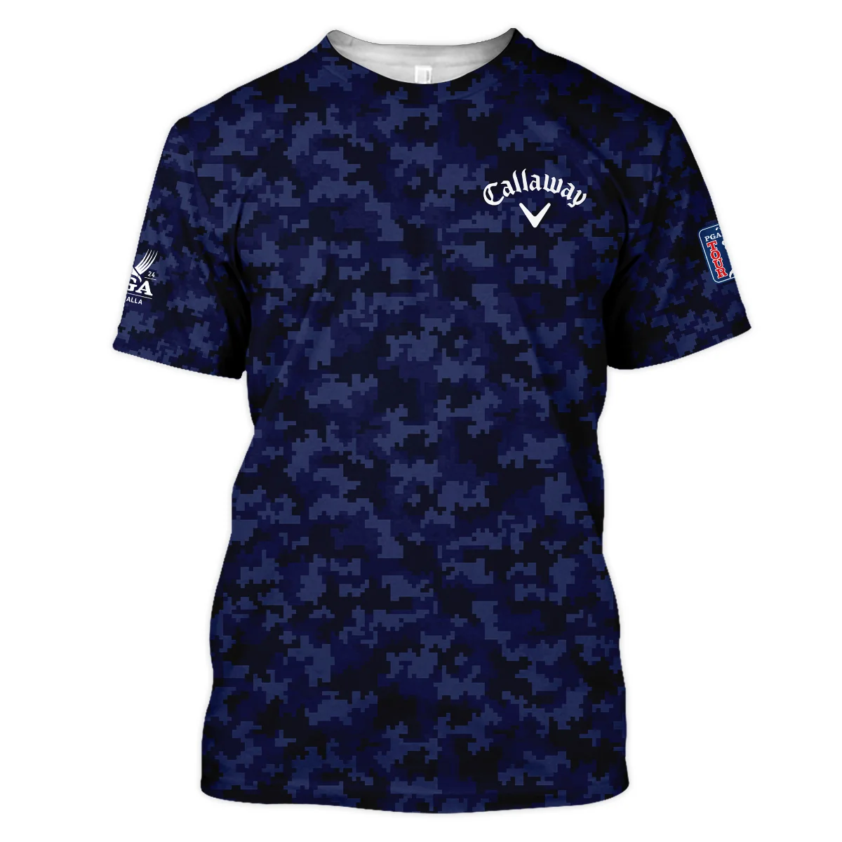 Golf 2024 PGA Championship Callaway Unisex T-Shirt Blue Camouflage Pattern Sport All Over Print T-Shirt