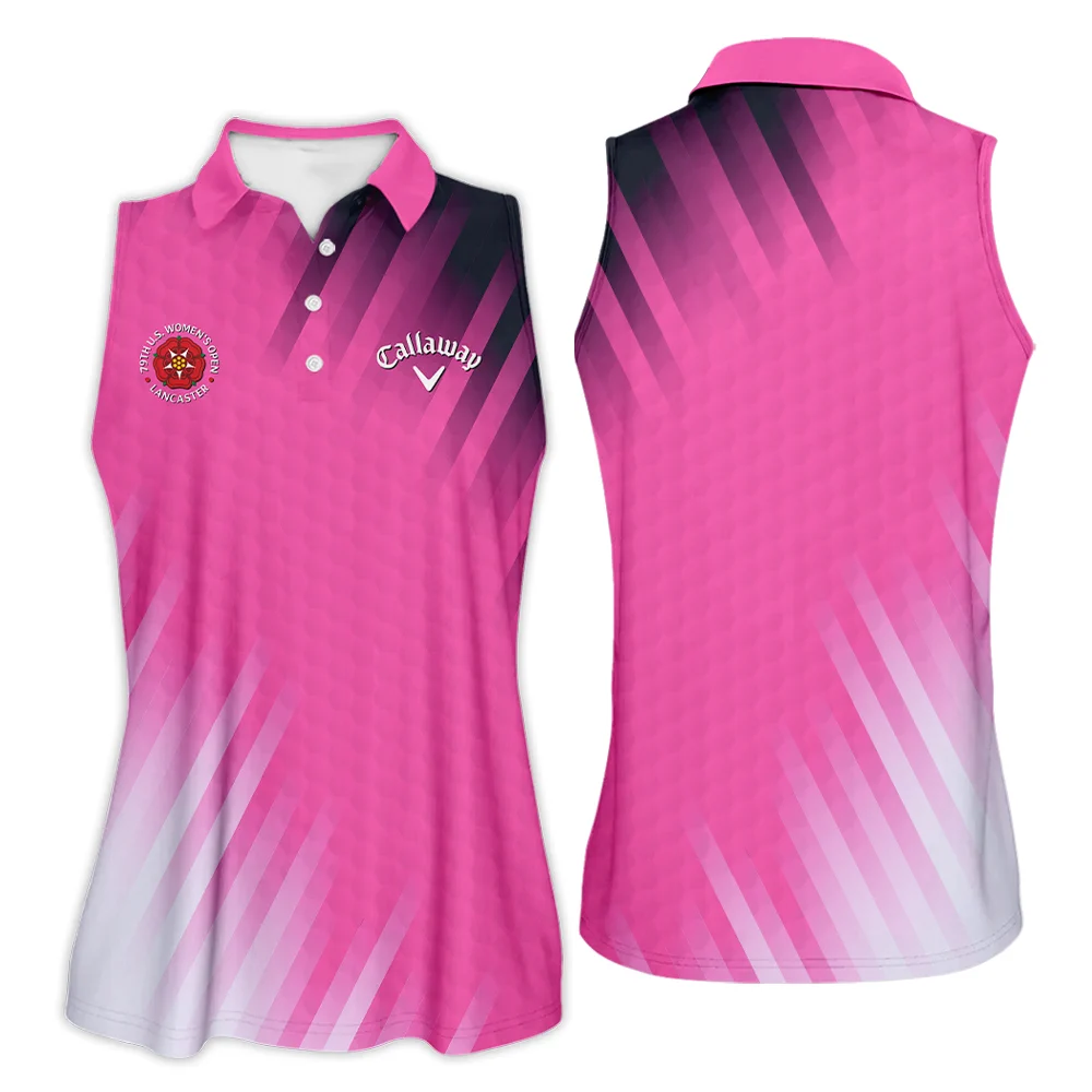 Golf 79th U.S. Women’s Open Lancaster Callaway Sleeveless Polo Shirt Pink Color All Over Print Sleeveless Polo Shirt For Woman