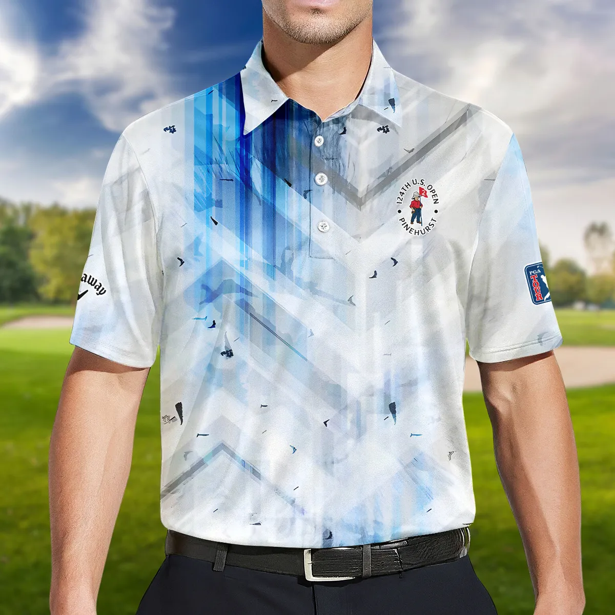 Golf Abstract Pattern 124th U.S. Open Pinehurst Callaway Polo Shirt Style Classic