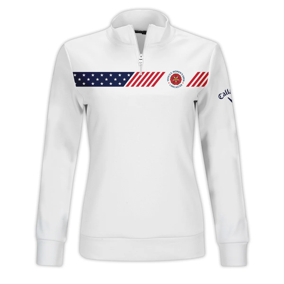 Golf American Flag White Callaway 79th U.S. Women’s Open Lancaster Quater Zip Women