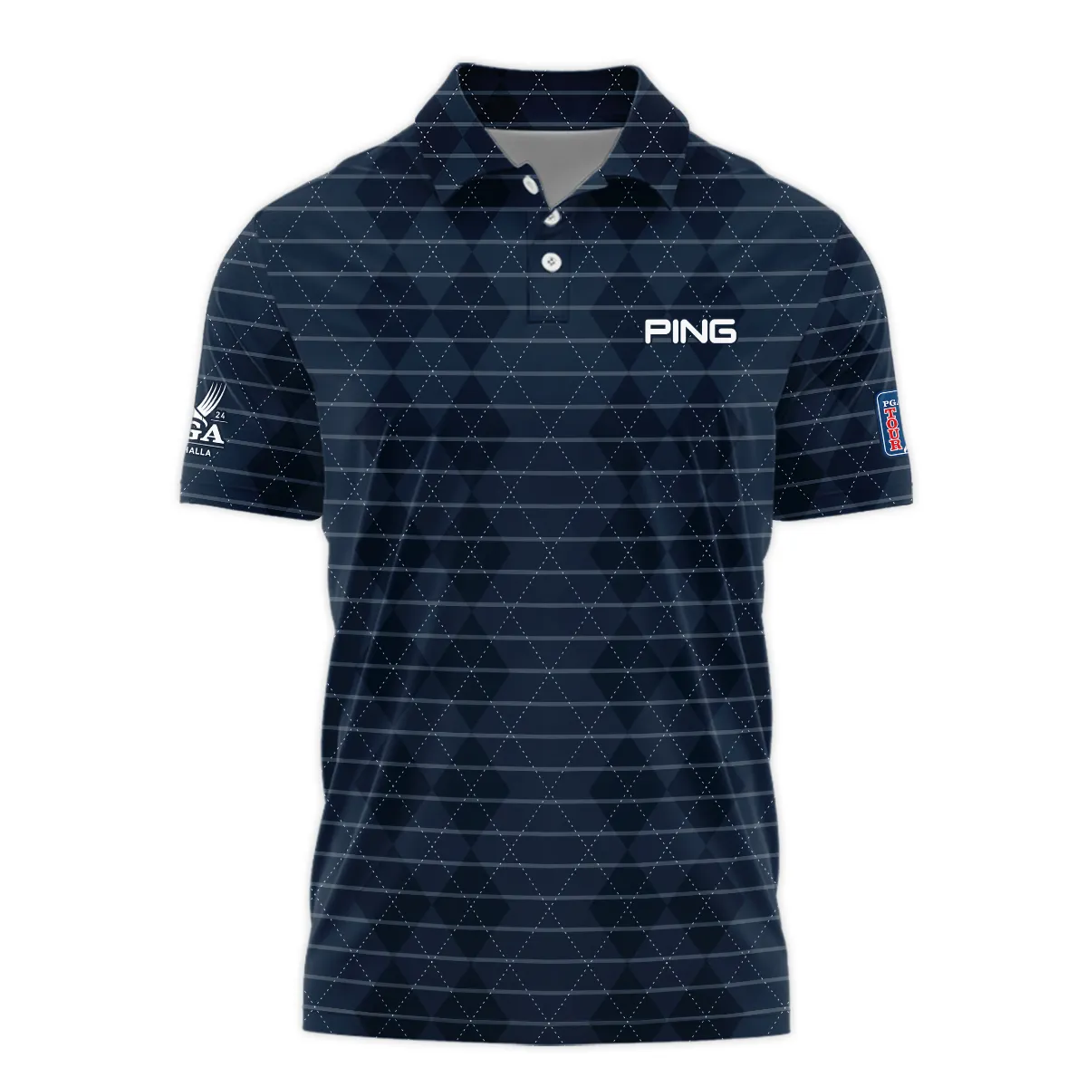 Golf Argyle Pattern 2024 PGA Championship Valhalla Ping Polo Shirt Style Classic