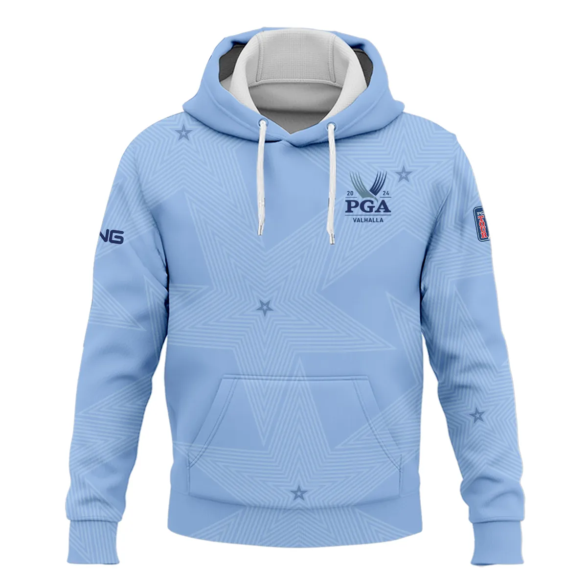 Golf Blue Color Star Pattern 2024 PGA Championship Valhalla Ping Hoodie Shirt Style Classic