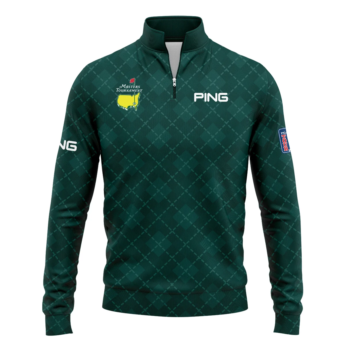 Golf Geometric Pattern Green Masters Tournament Ping Quarter-Zip Jacket Style Classic Quarter-Zip Jacket