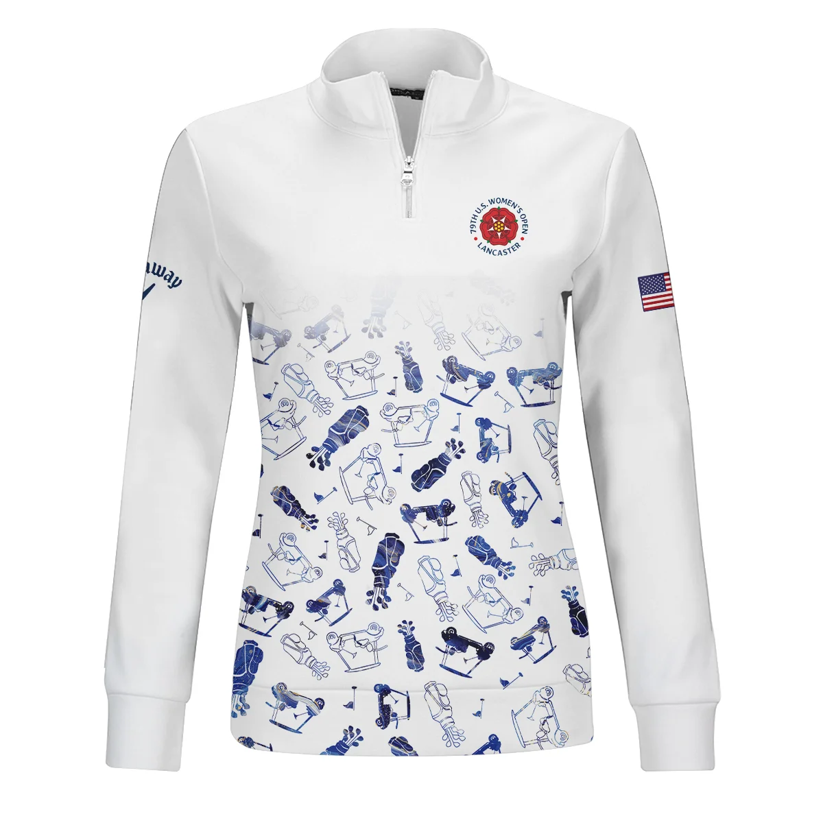 Golf Icon Abstract Pattern 79th U.S. Women’s Open Lancaster Callaway Quater Zip Women