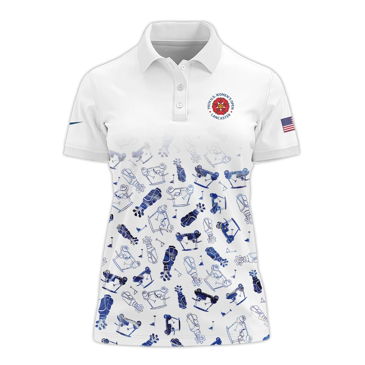 Golf Icon Abstract Pattern 79th U.S. Women’s Open Lancaster Nike Short Polo Shirt