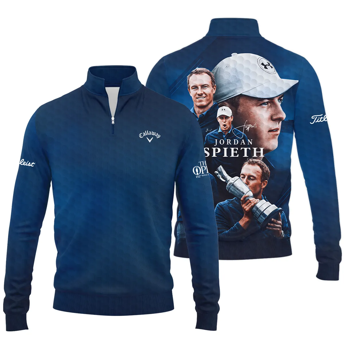 Golf Jordan Spieth Fans Loves 152nd The Open Championship Callaway Quarter-Zip Jacket Style Classic