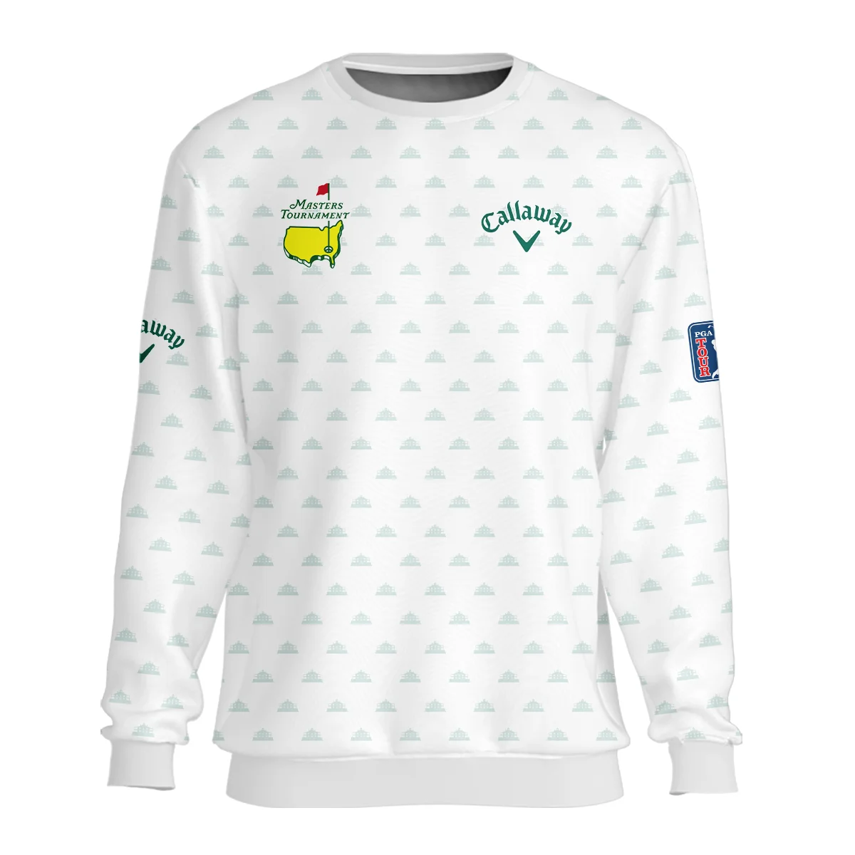 Golf Masters Tournament Callaway Unisex Sweatshirt Cup Pattern White Green Golf Sports All Over Print Sweatshirt