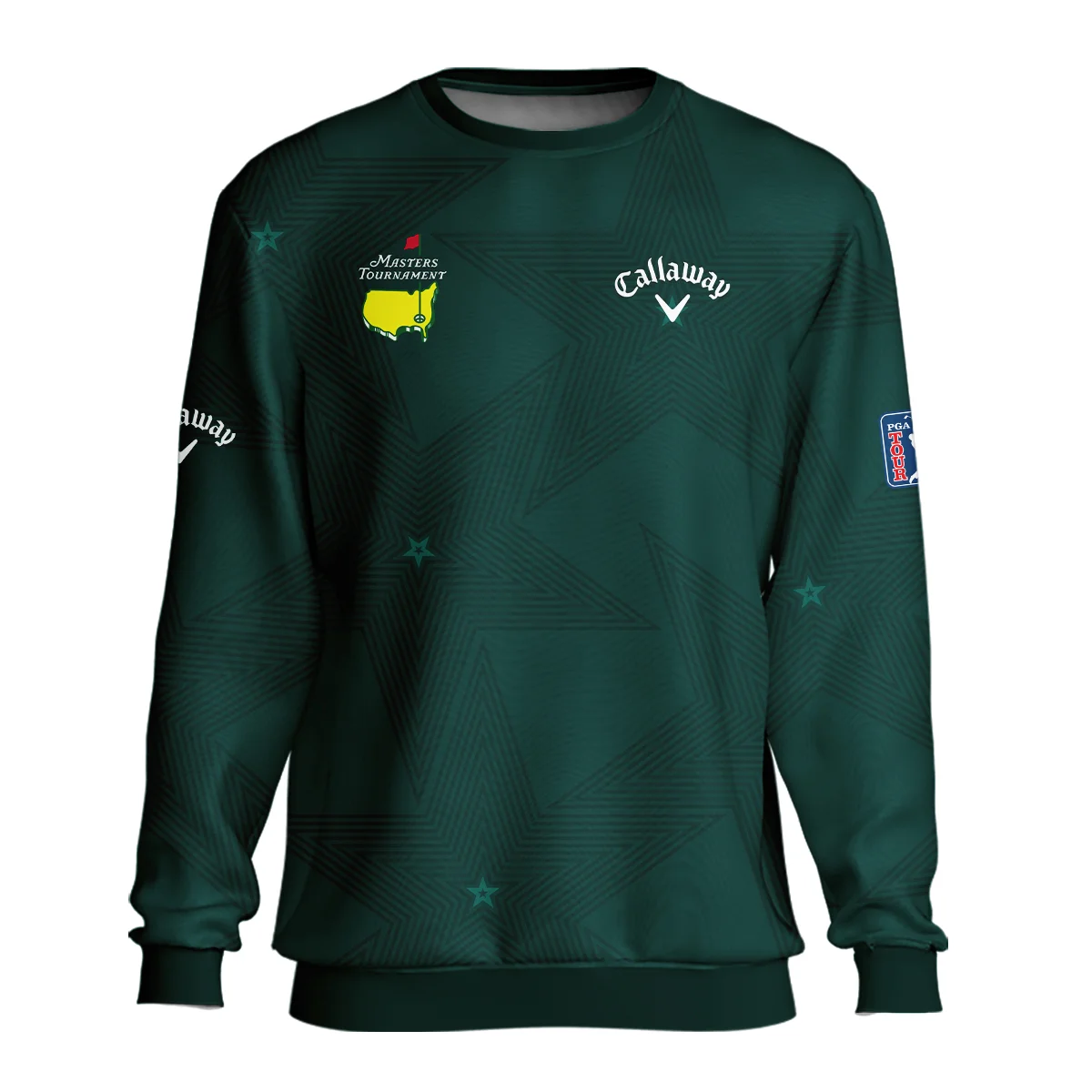 Golf Masters Tournament Callaway Unisex Sweatshirt Stars Dark Green Golf Sports All Over Print Sweatshirt