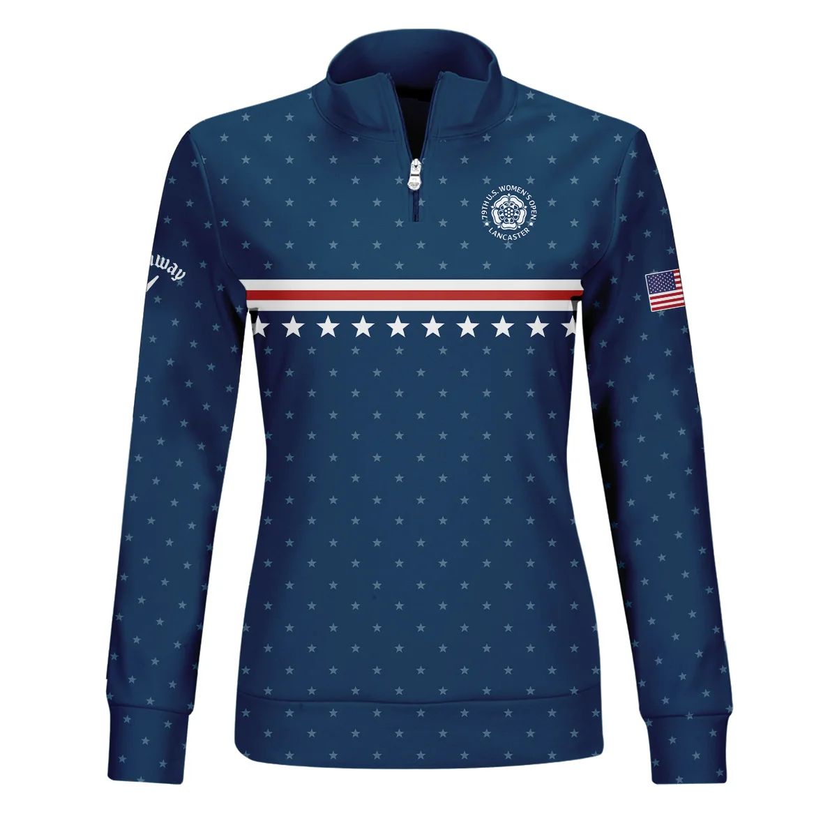 Golf Navy Blue Star American Callaway 79th U.S. Women’s Open Lancaster Quater Zip Women