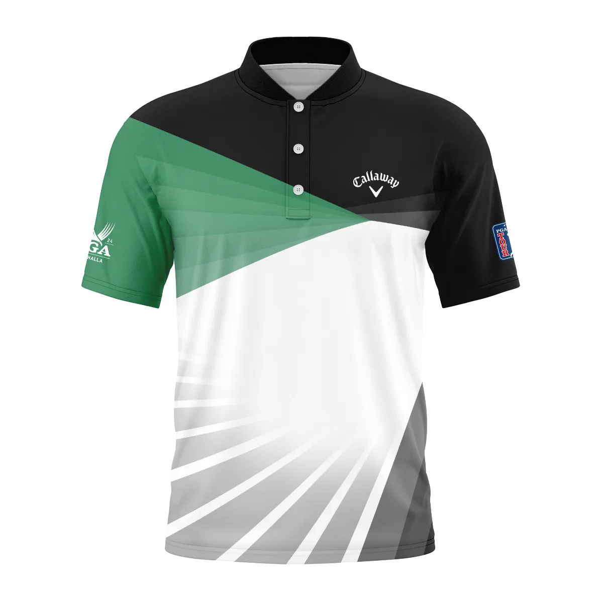 Golf Pattern 2024 PGA Championship Valhalla Callaway Style Classic, Short Sleeve Round Neck Polo Shirt