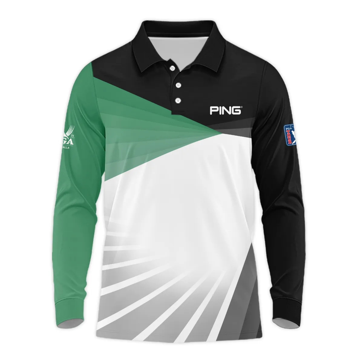 Golf Pattern 2024 PGA Championship Valhalla Ping Long Polo Shirt Style Classic