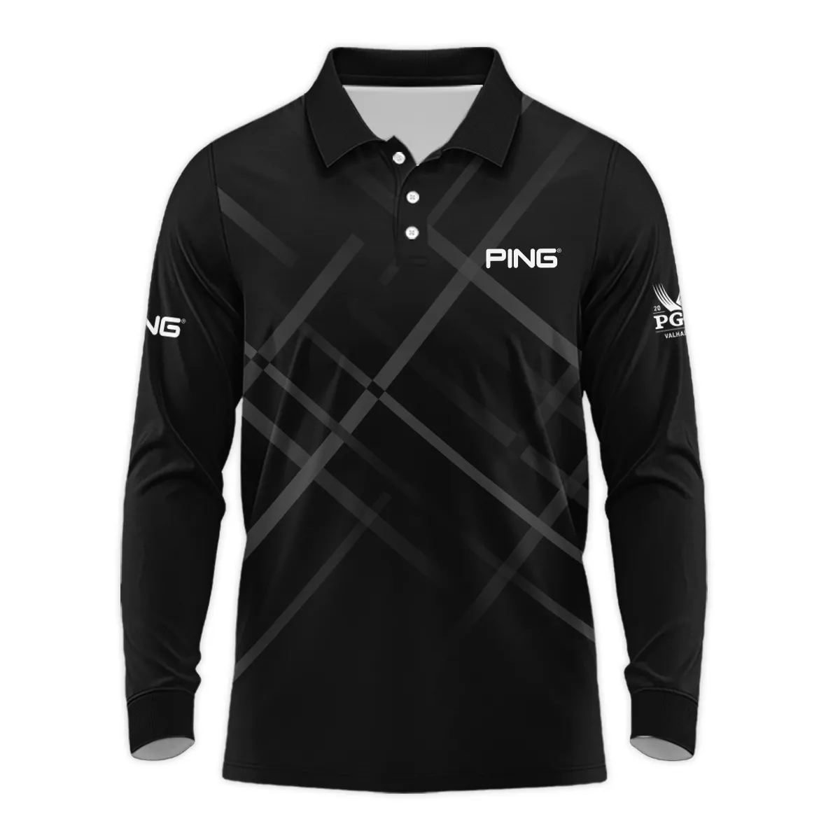 Golf Pattern 2024 PGA Championship Valhalla Ping Long Polo Shirt Style Classic