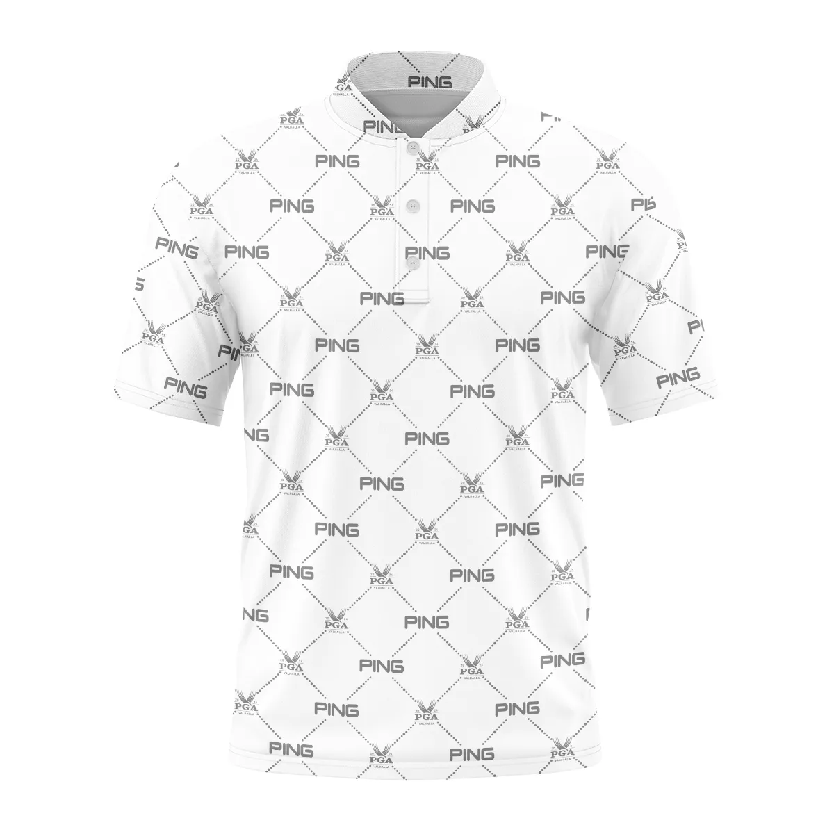 Golf Pattern 2024 PGA Championship Valhalla Ping Style Classic, Short Sleeve Round Neck Polo Shirt