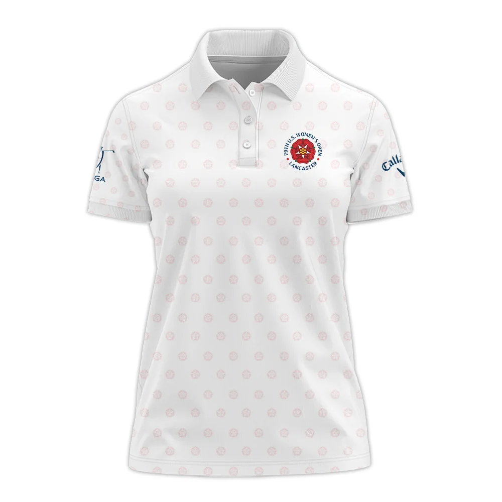 Golf Pattern 79th U.S. Women’s Open Lancaster Callaway Polo Shirt White Color All Over Print Polo Shirt For Woman