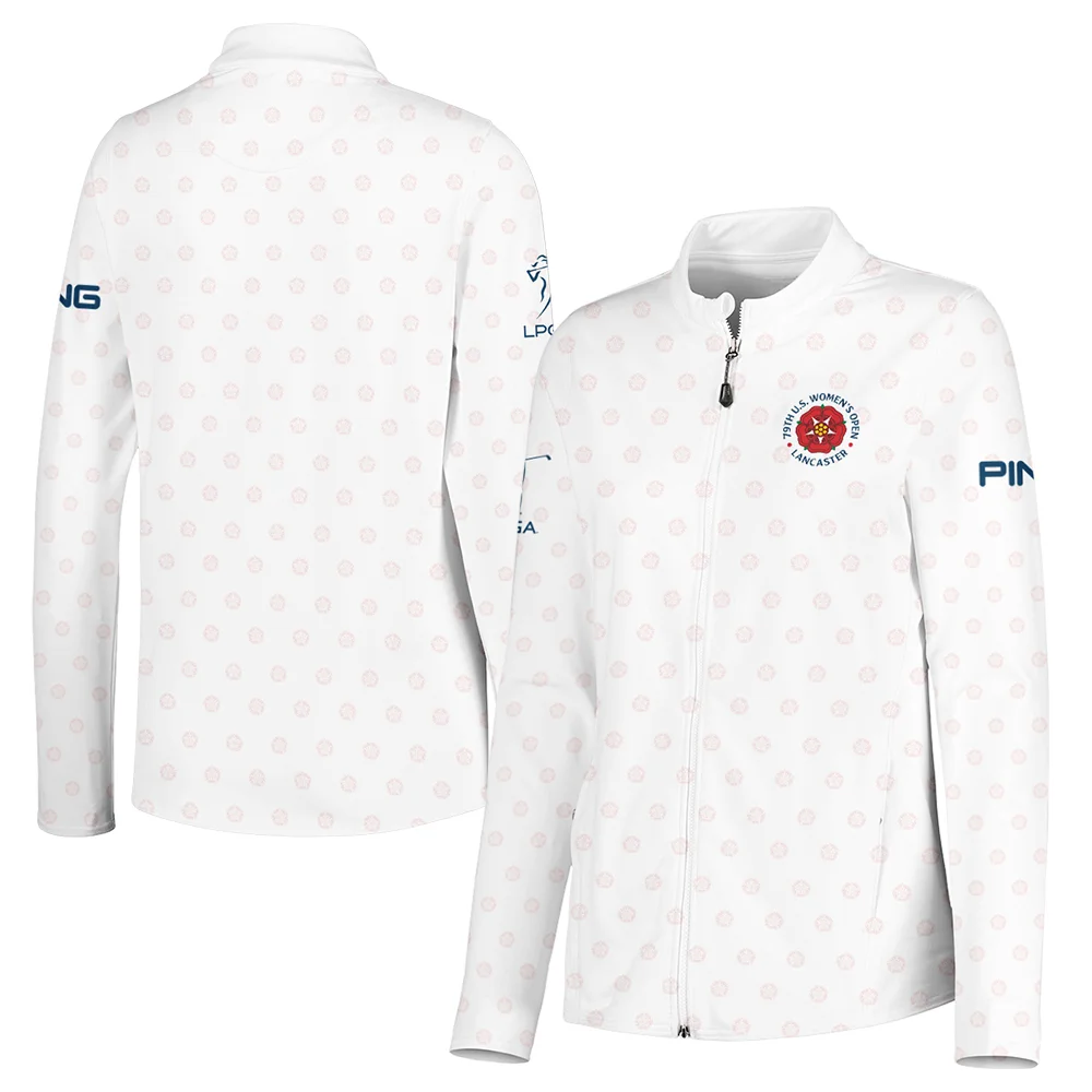 Golf Pattern 79th U.S. Women’s Open Lancaster Ping Full-Zip Jacket White Color All Over Print Full-Zip Jacket