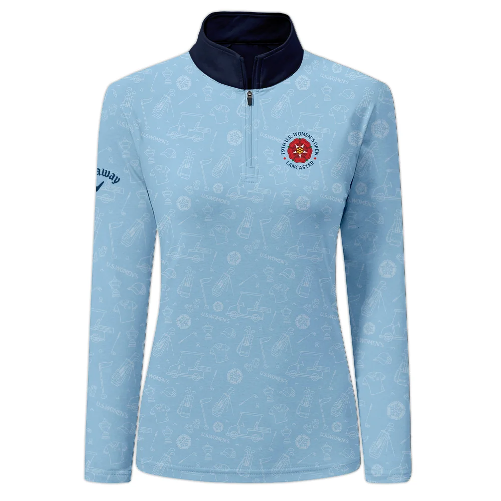 Golf Pattern Blue 79th U.S. Women’s Open Lancaster Callaway Quarter-Zip Jacket Golf Sport All Over Print Quarter-Zip Jacket