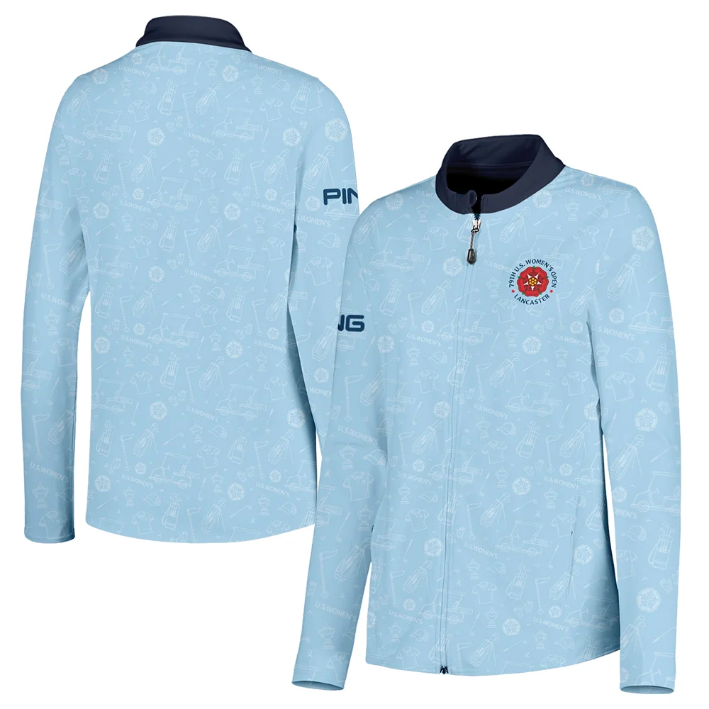 Golf Pattern Blue 79th U.S. Women’s Open Lancaster Ping Full-Zip Jacket Golf Sport All Over Print Full-Zip Jacket