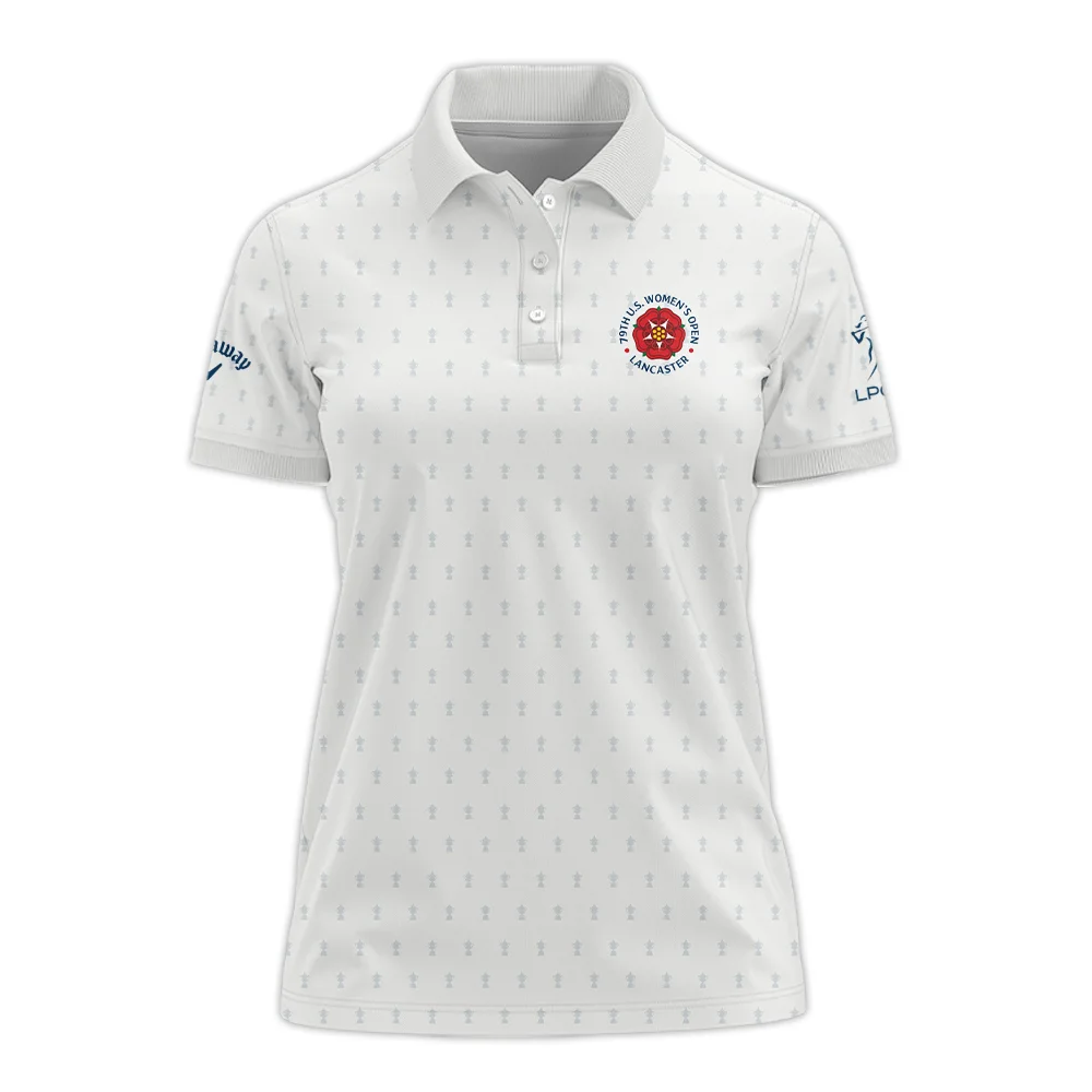 Golf Pattern Cup 79th U.S. Women’s Open Lancaster Callaway Polo Shirt Golf Sport White All Over Print Polo Shirt For Woman