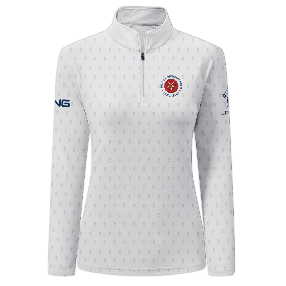 Golf Pattern Cup 79th U.S. Women’s Open Lancaster Ping Quarter-Zip Jacket Golf Sport White All Over Print Quarter-Zip Jacket