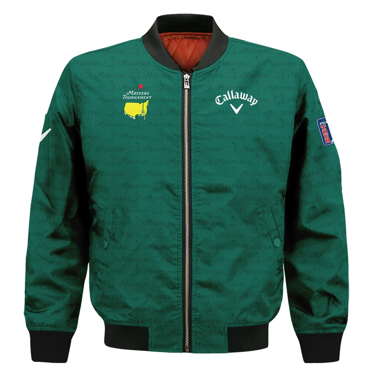 Golf Pattern Cup Green Masters Tournament Callaway Bomber Jacket Style Classic Bomber Jacket