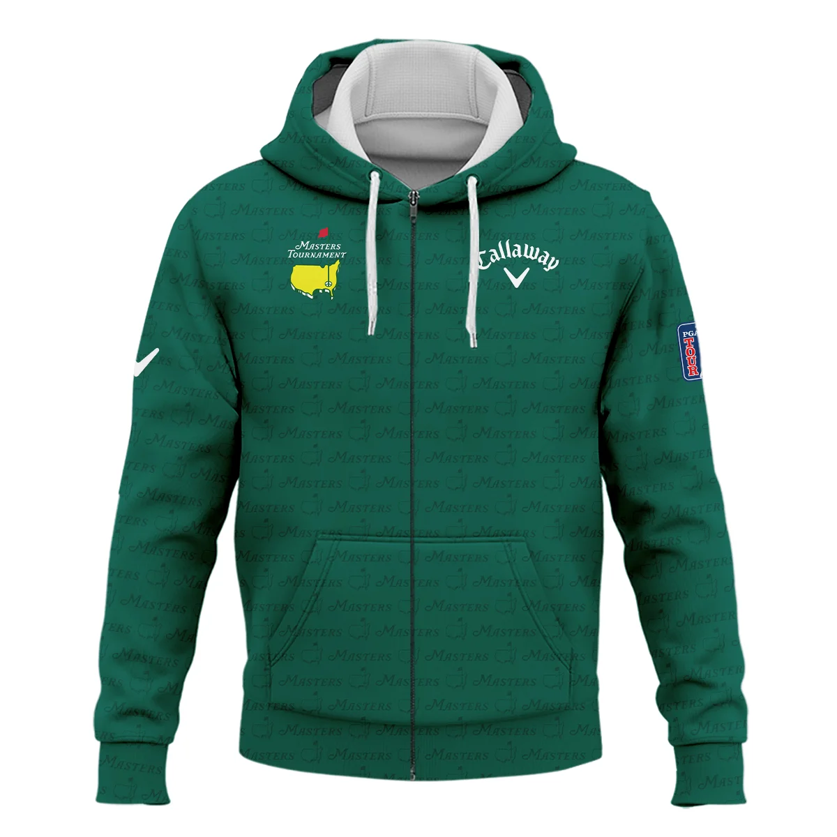 Golf Pattern Cup Green Masters Tournament Callaway Zipper Hoodie Shirt Style Classic Zipper Hoodie Shirt