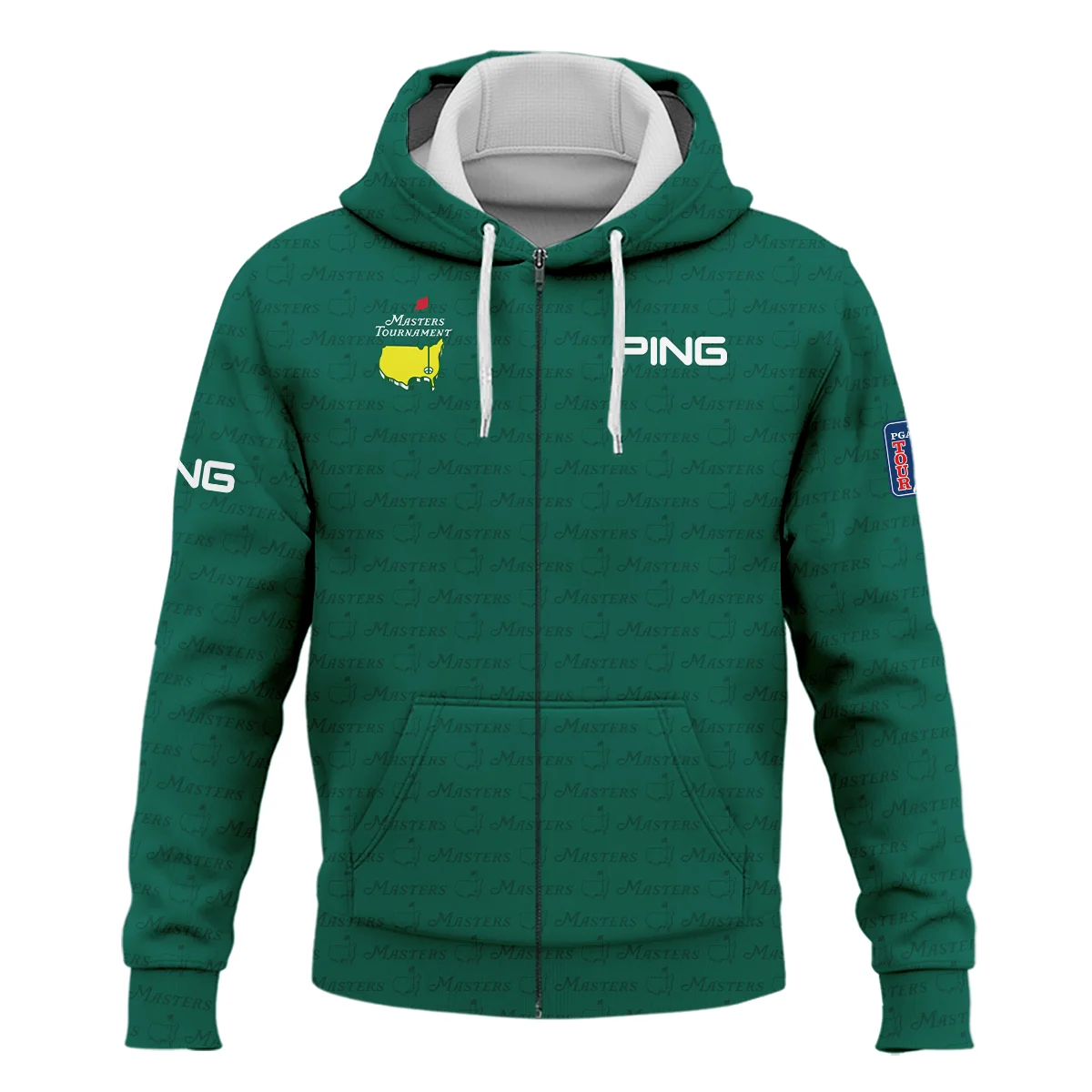 Golf Pattern Cup Green Masters Tournament Ping Zipper Hoodie Shirt Style Classic Zipper Hoodie Shirt