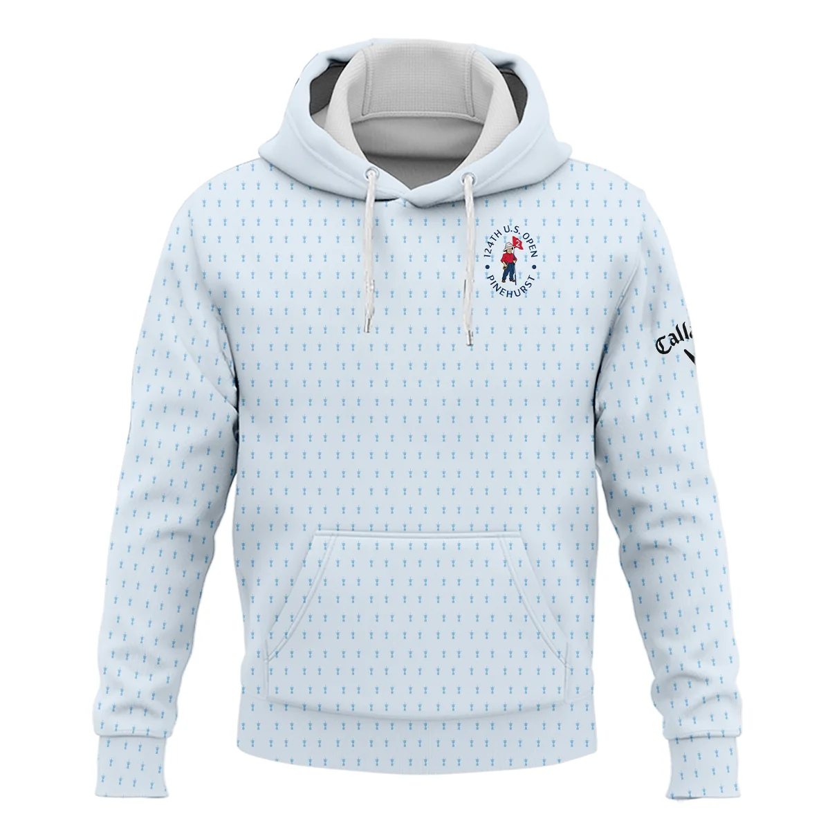 Golf Pattern Cup Light Blue Green 124th U.S. Open Pinehurst Callaway Hoodie Shirt Style Classic Hoodie Shirt