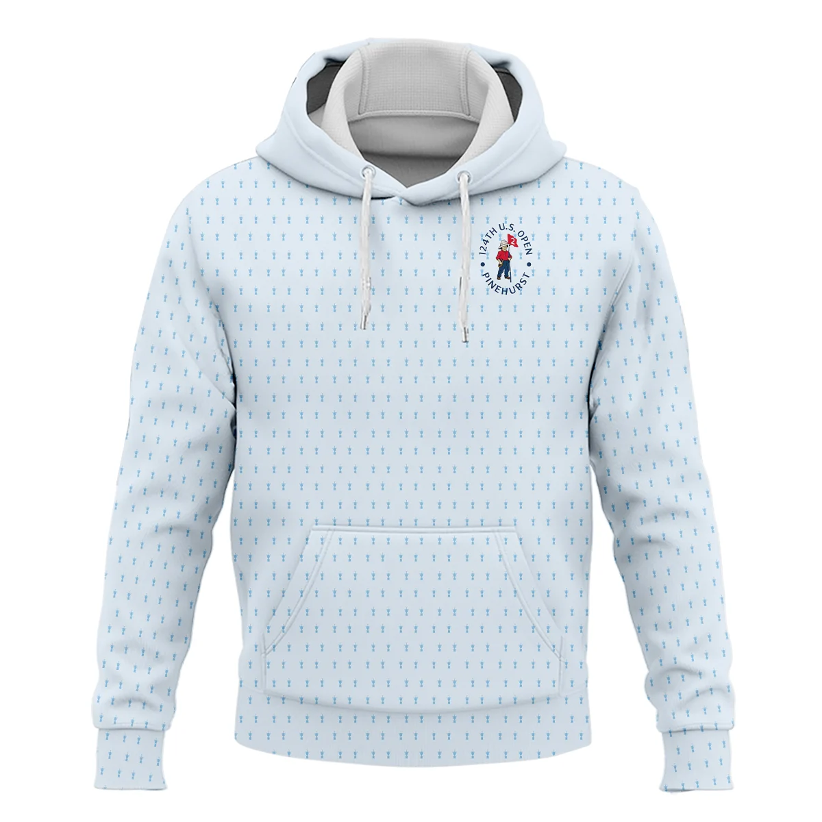 Golf Pattern Cup Light Blue Green 124th U.S. Open Pinehurst Hoodie Shirt Style Classic Hoodie Shirt