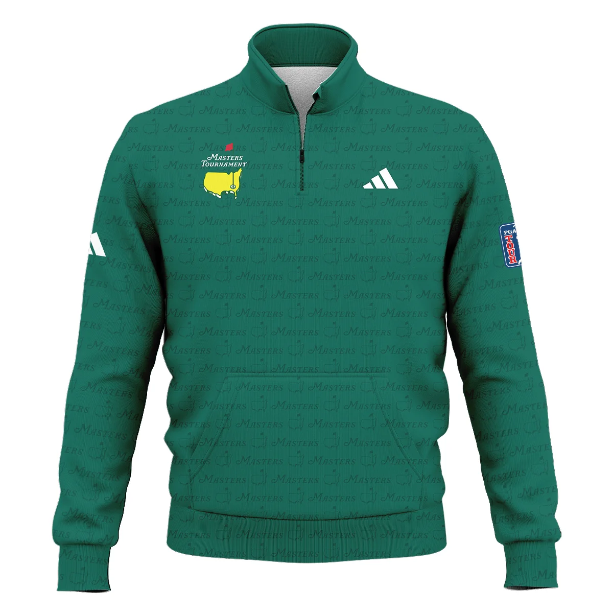 Golf Pattern Cup White Mix Green Masters Tournament Adidas Style Classic Quarter Zipped Sweatshirt