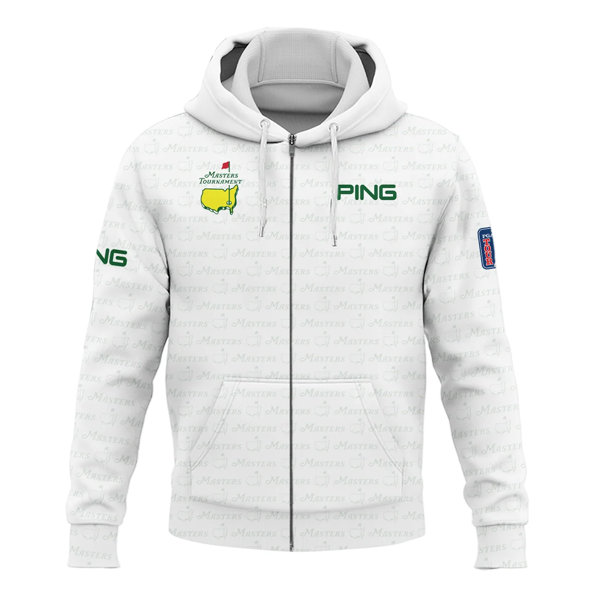 Golf Pattern Cup White Mix Green Masters Tournament Ping Zipper Hoodie Shirt Style Classic Zipper Hoodie Shirt