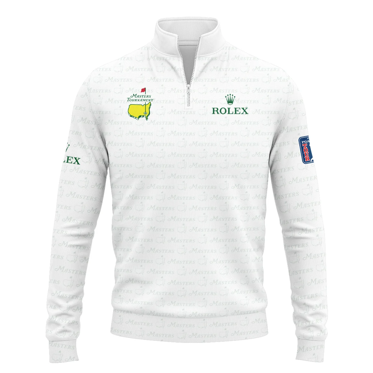 Golf Pattern Cup White Mix Green Masters Tournament Rolex Quarter-Zip Jacket Style Classic Quarter-Zip Jacket