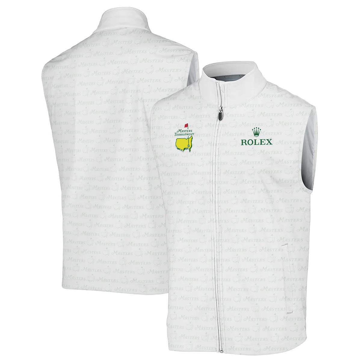 Golf Pattern Cup White Mix Green Masters Tournament Rolex Sleeveless Jacket Style Classic Sleeveless Jacket