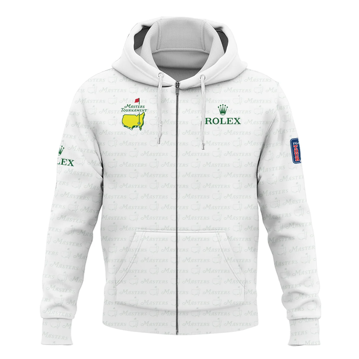 Golf Pattern Cup White Mix Green Masters Tournament Rolex Zipper Hoodie Shirt Style Classic Zipper Hoodie Shirt