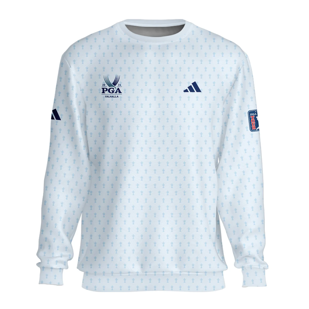 Golf Pattern Cup White Mix Light Blue 2024 PGA Championship Valhalla Adidas Unisex Sweatshirt Style Classic Sweatshirt