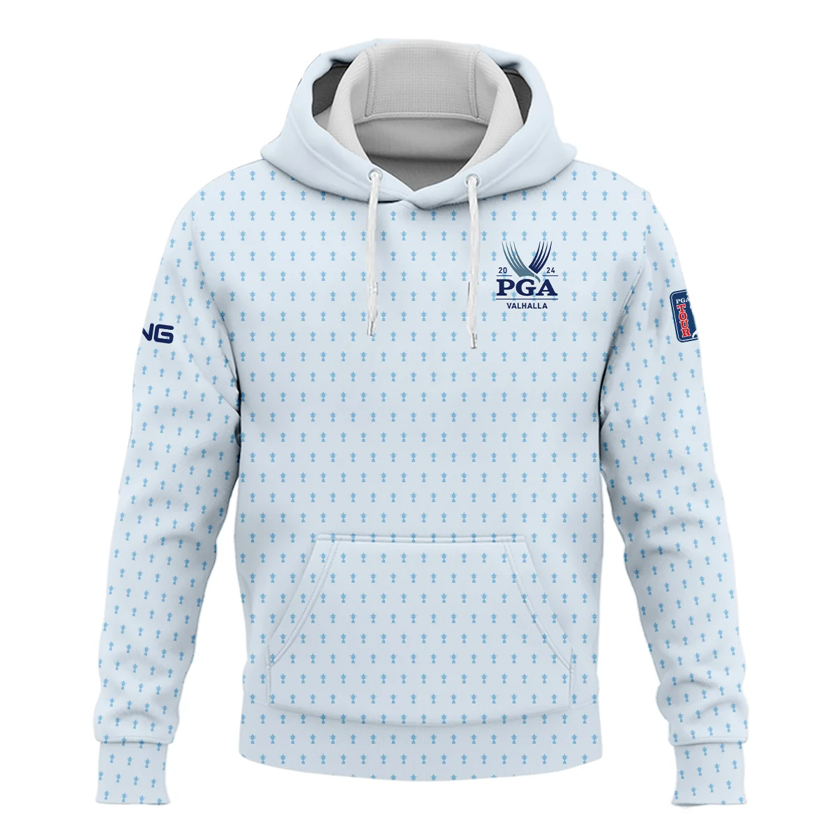 Golf Pattern Light Blue Cup 2024 PGA Championship Valhalla Ping Hoodie Shirt Style Classic Hoodie Shirt