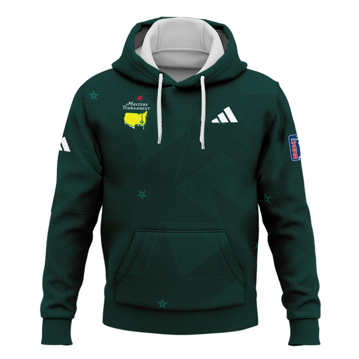 Golf Pattern Stars Dark Green Masters Tournament Adidas Hoodie Shirt Style Classic Hoodie Shirt