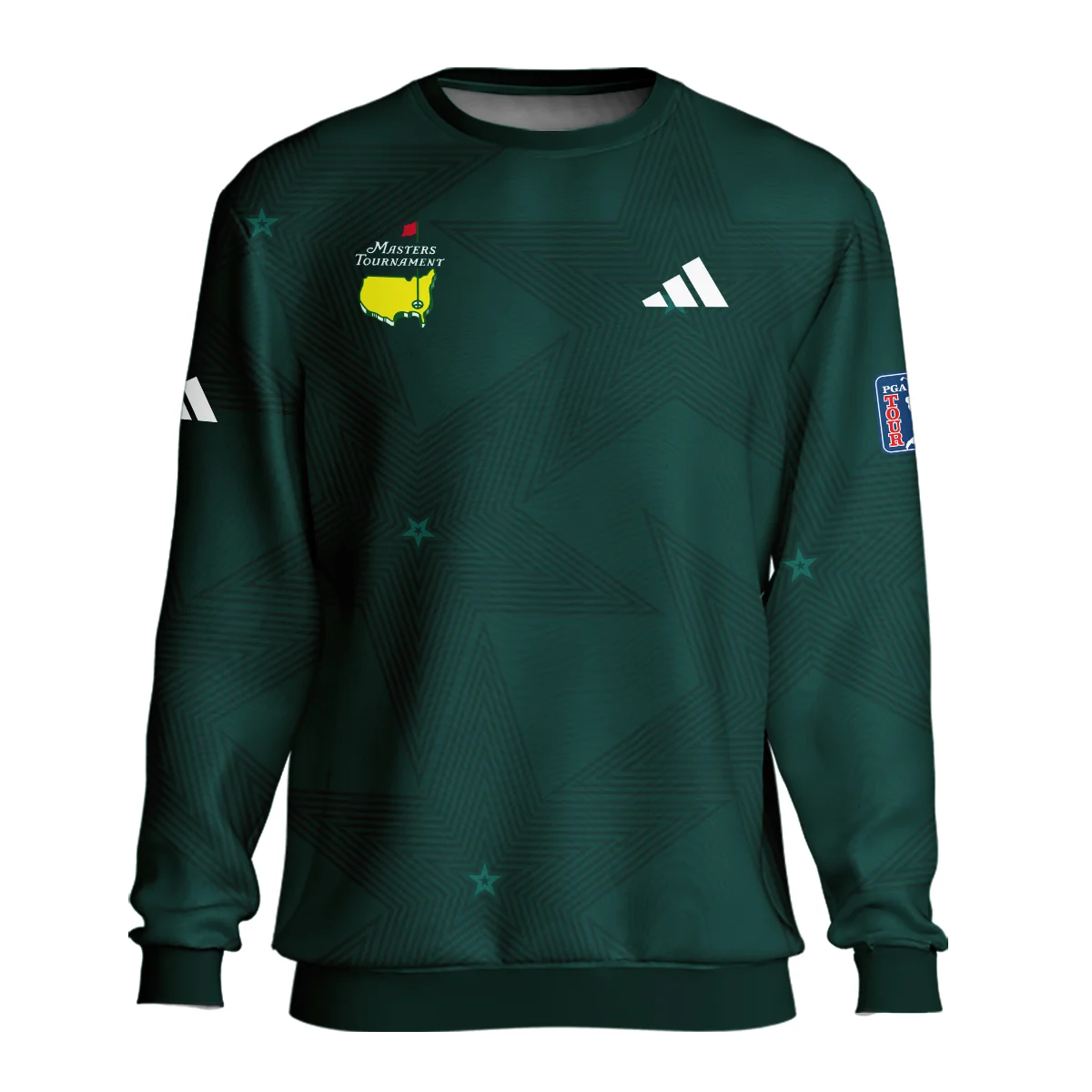 Golf Pattern Stars Dark Green Masters Tournament Adidas Unisex Sweatshirt Style Classic Sweatshirt