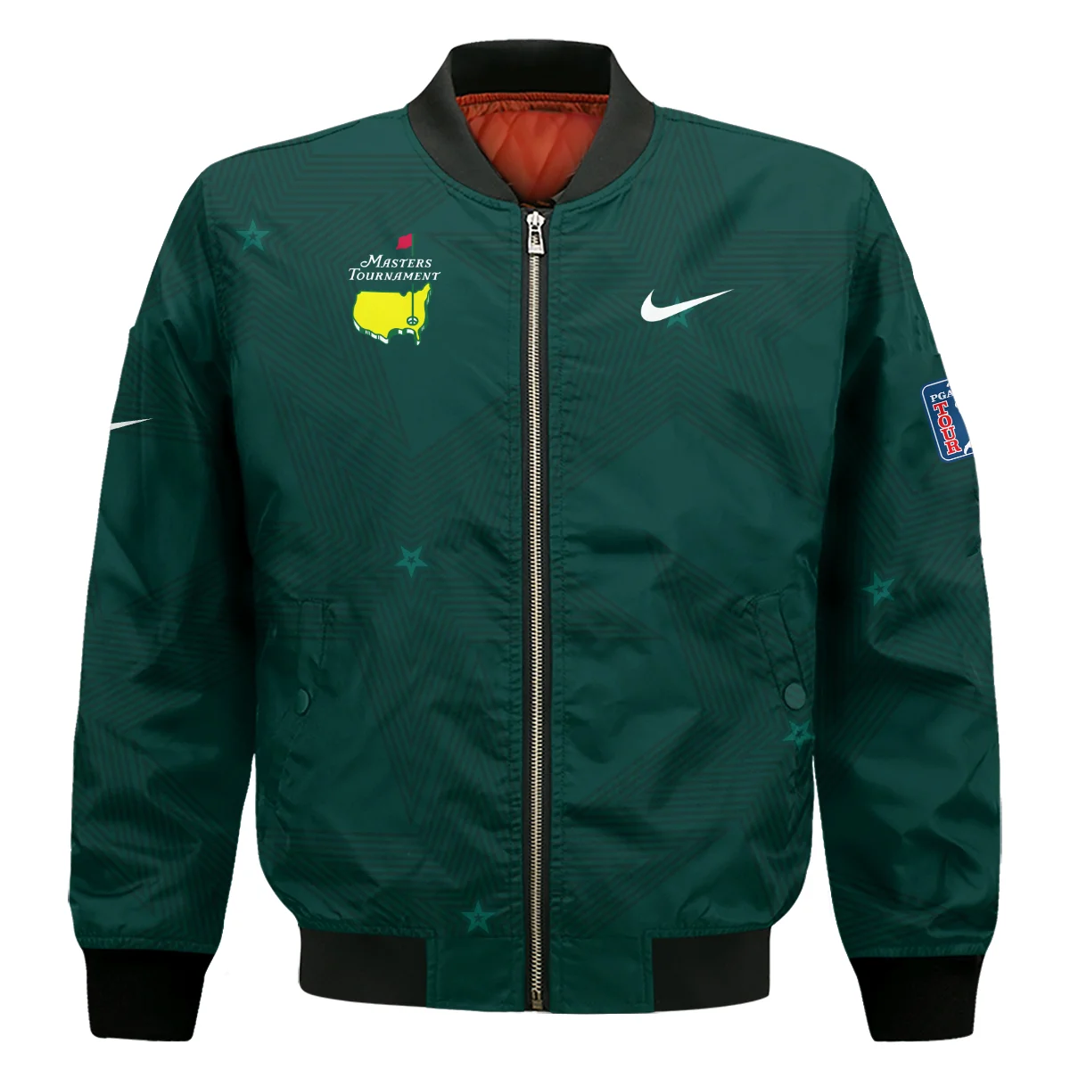 Golf Pattern Stars Dark Green Masters Tournament Nike Bomber Jacket Style Classic Bomber Jacket